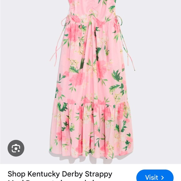 Vineyard Vines Kentucky Derby Floral Maxi Dress Bohemian Sz 10 - Picture 2 of 2